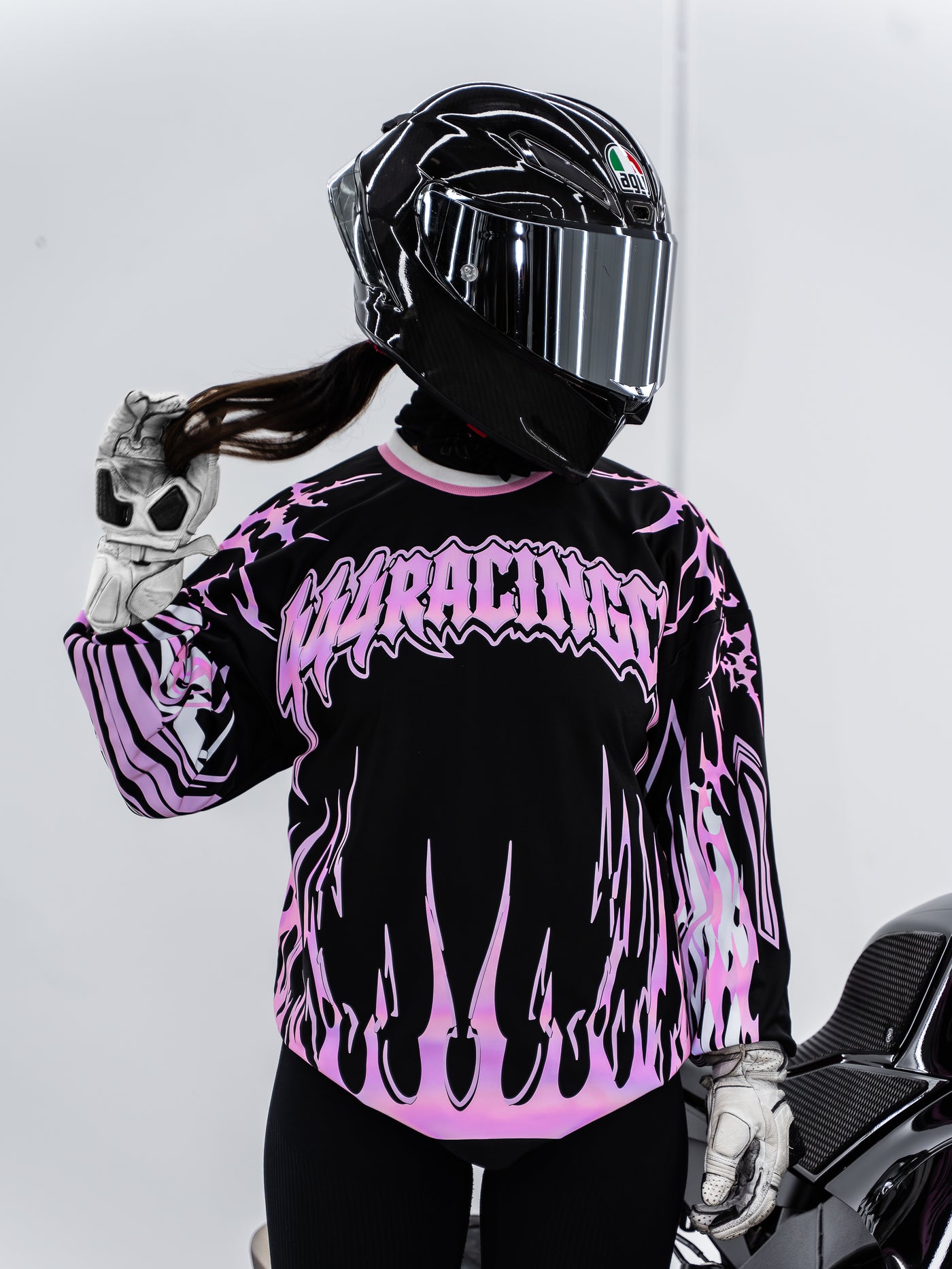 Baby Pink/Black Reflective Jersey