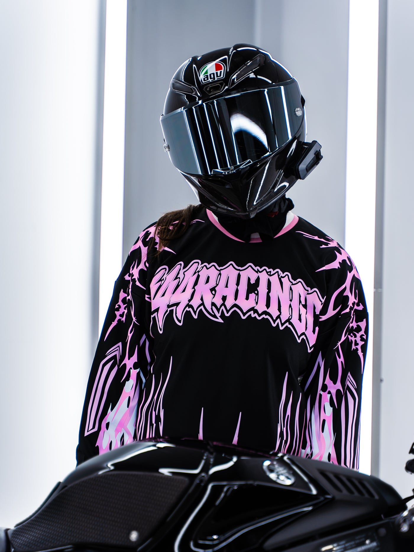 Baby Pink/Black Reflective Jersey