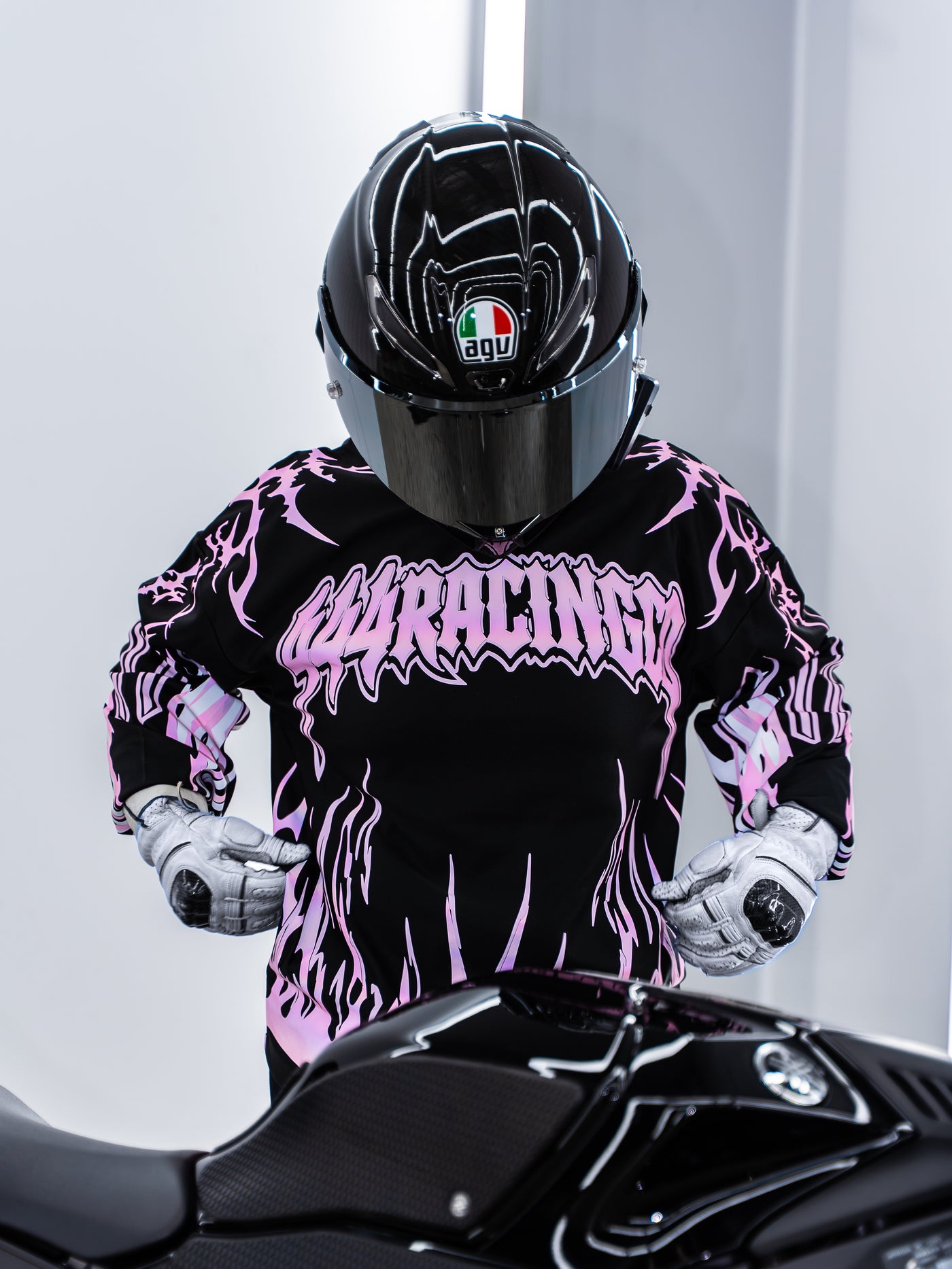 Baby Pink/Black Reflective Jersey