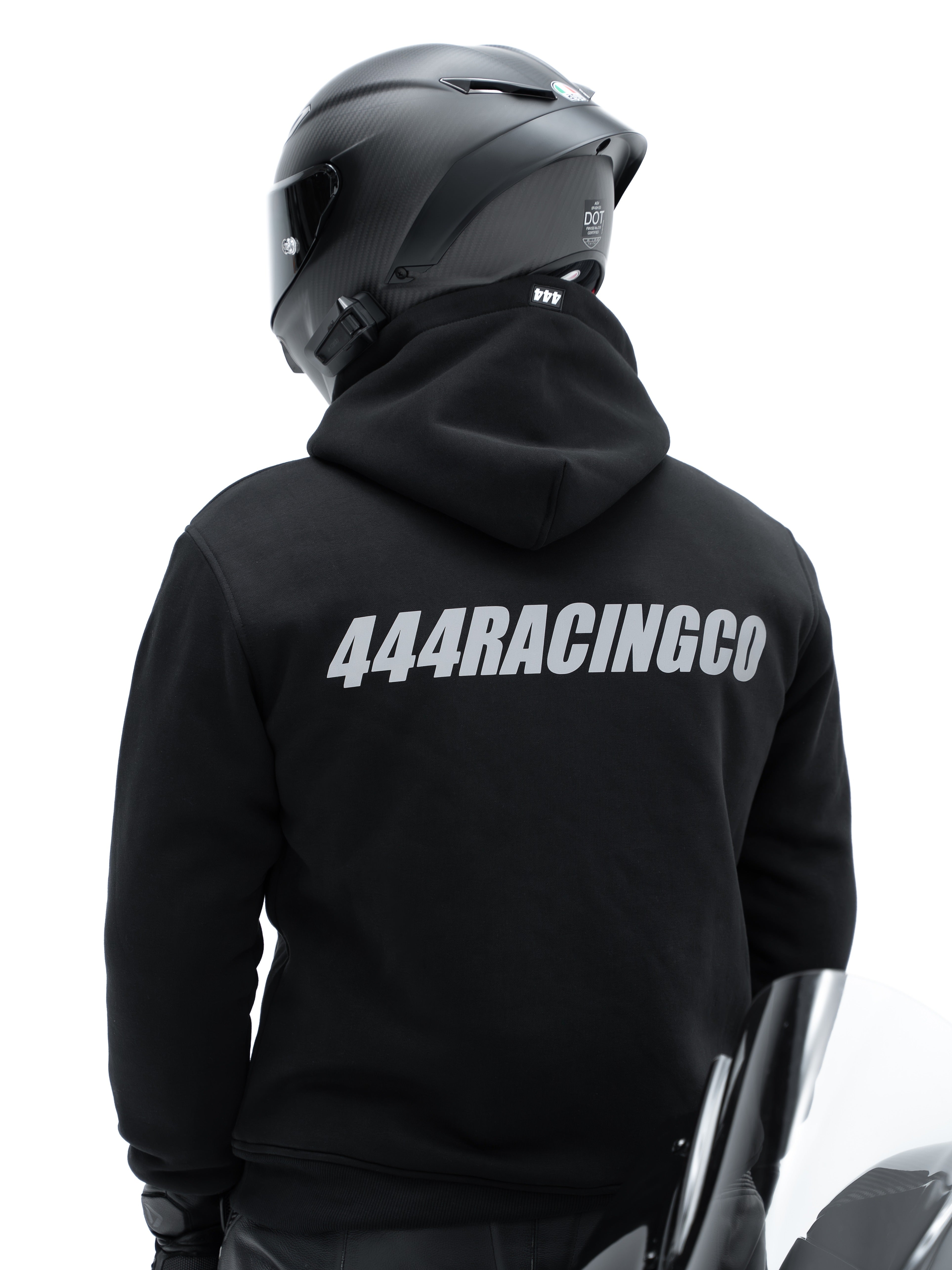 バイクウェア・装備 444racingco White Reflective Jersey Classic Armoured Hoodie: CE Class AA | 444racingco
