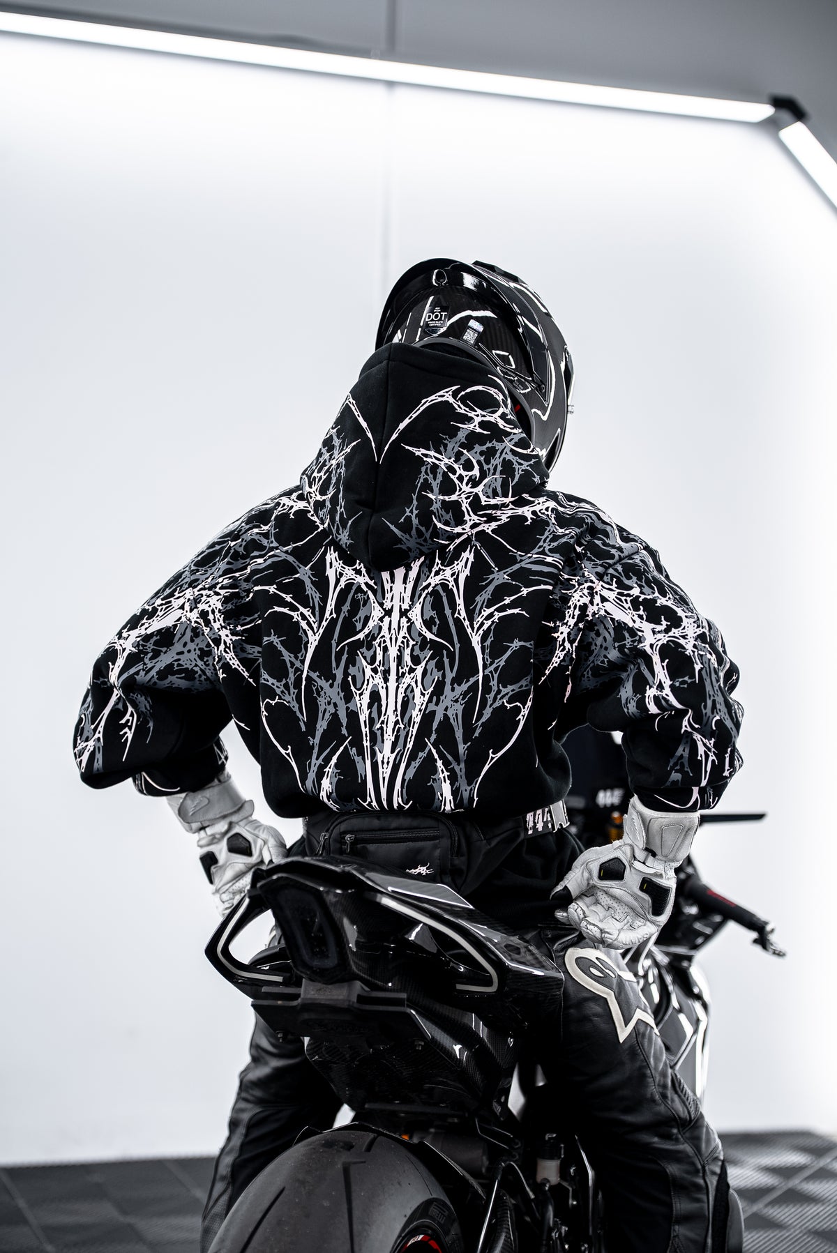 Grey V5 Reflective Hoodie