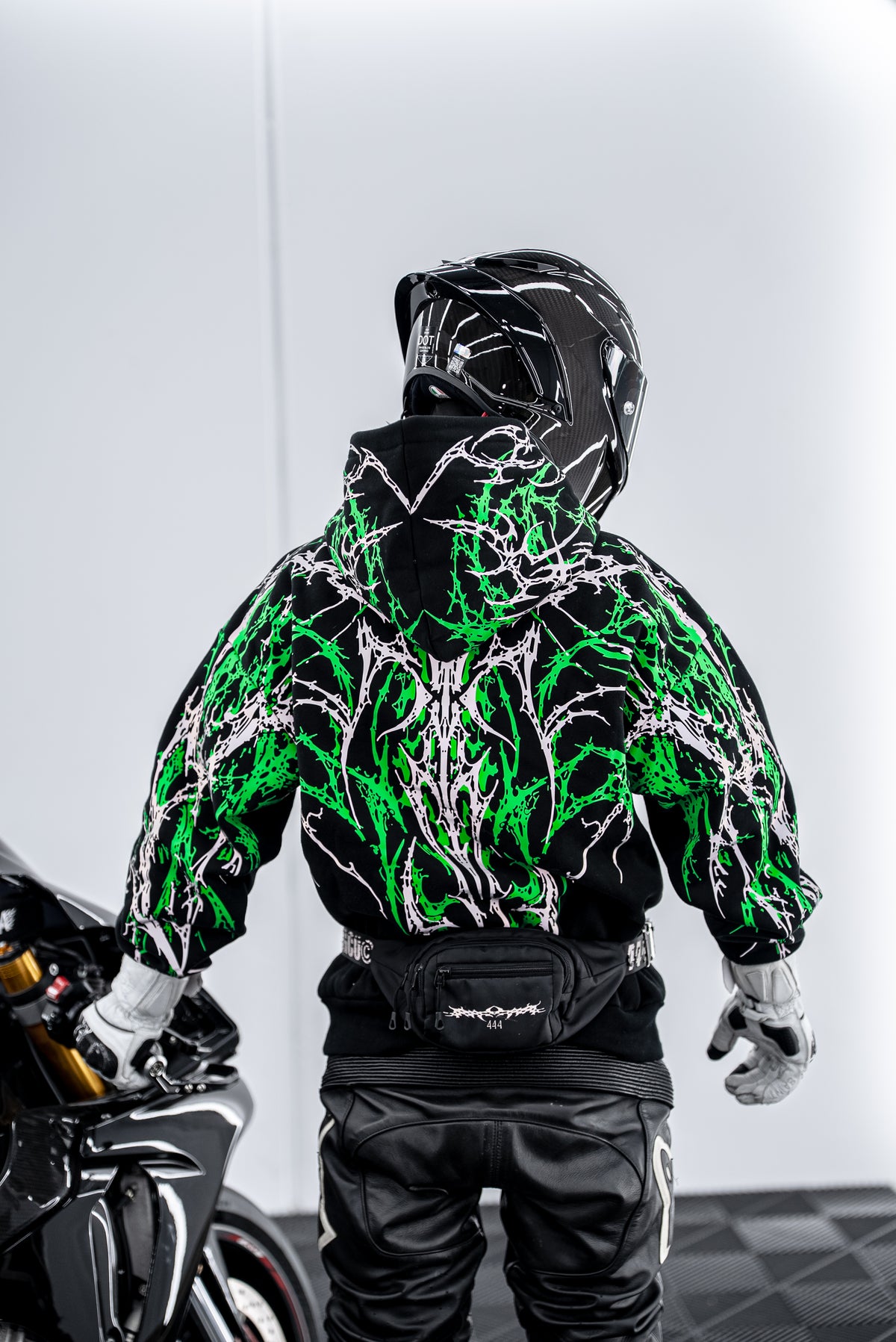 Green V5 Reflective Hoodie