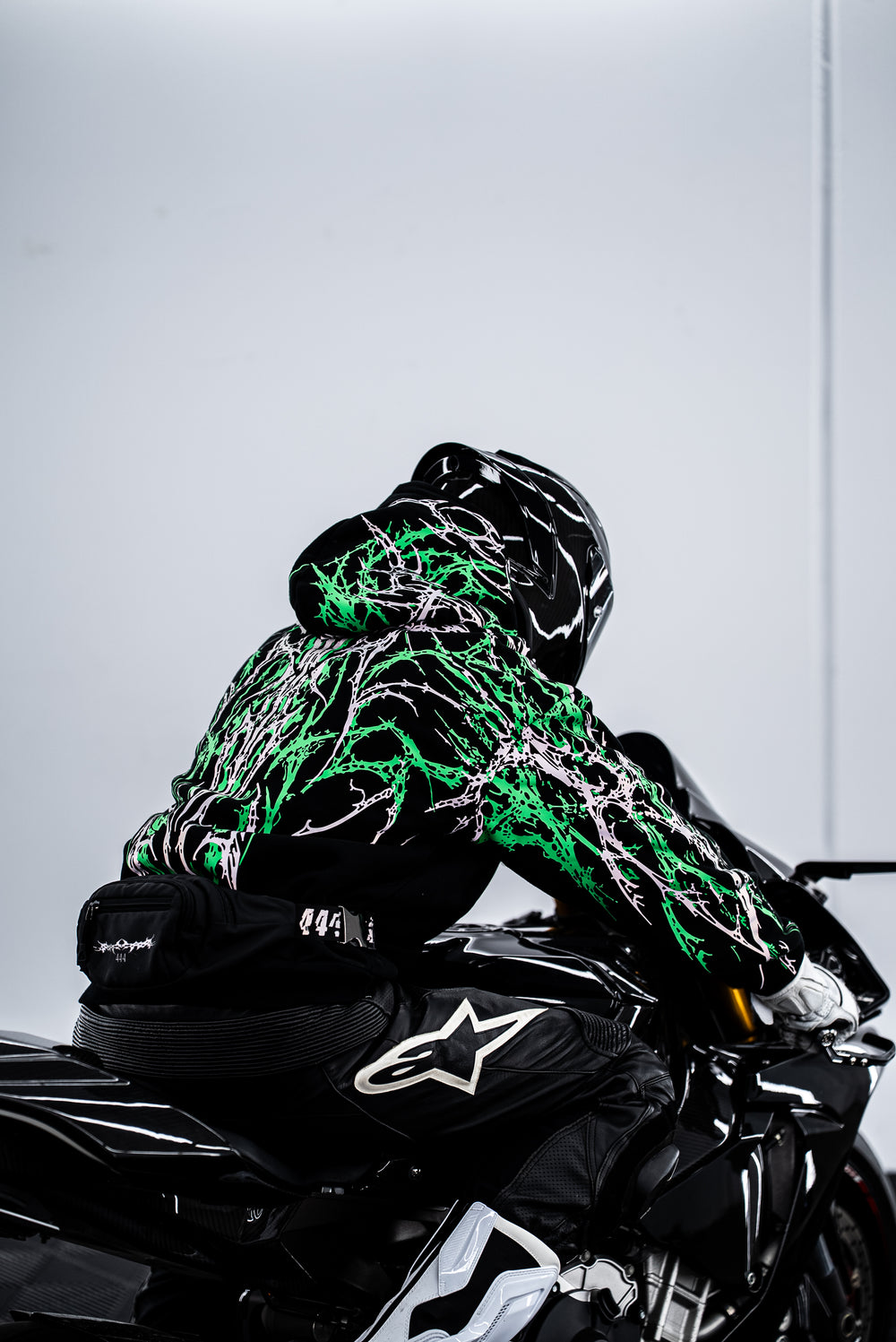 Green V5 Reflective Hoodie