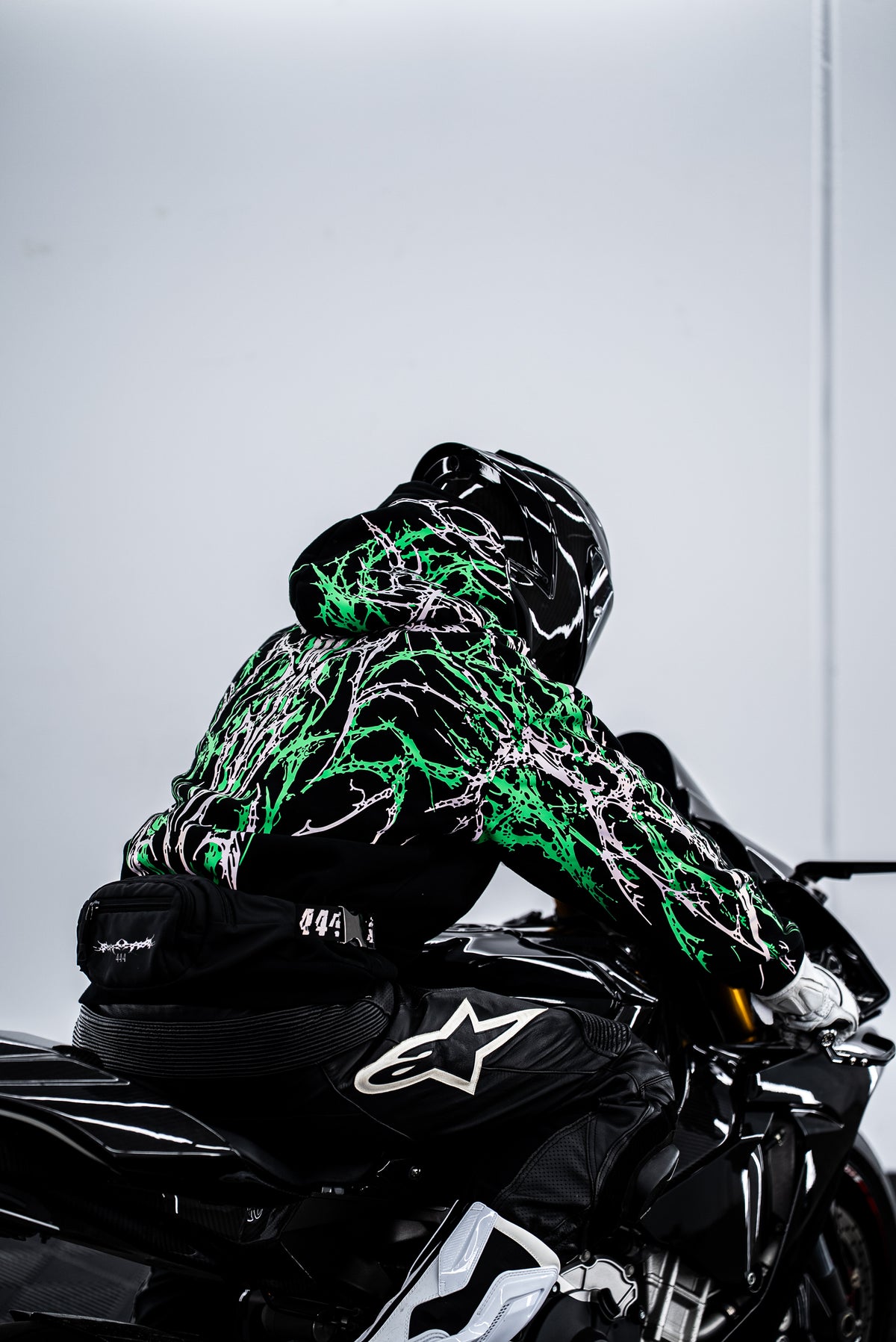 Green V5 Reflective Hoodie