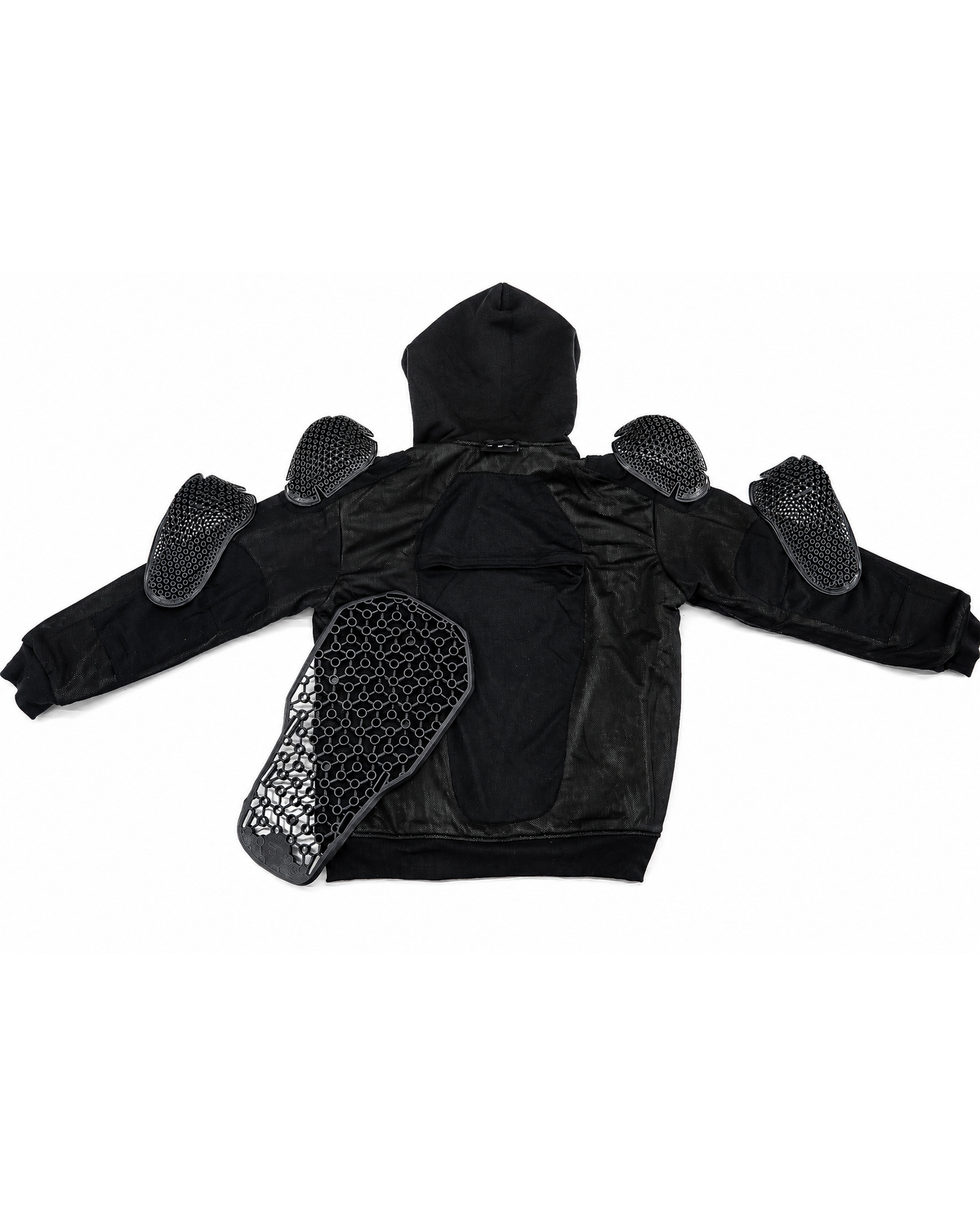 Classic Armoured Hoodie opened to show the armour inside